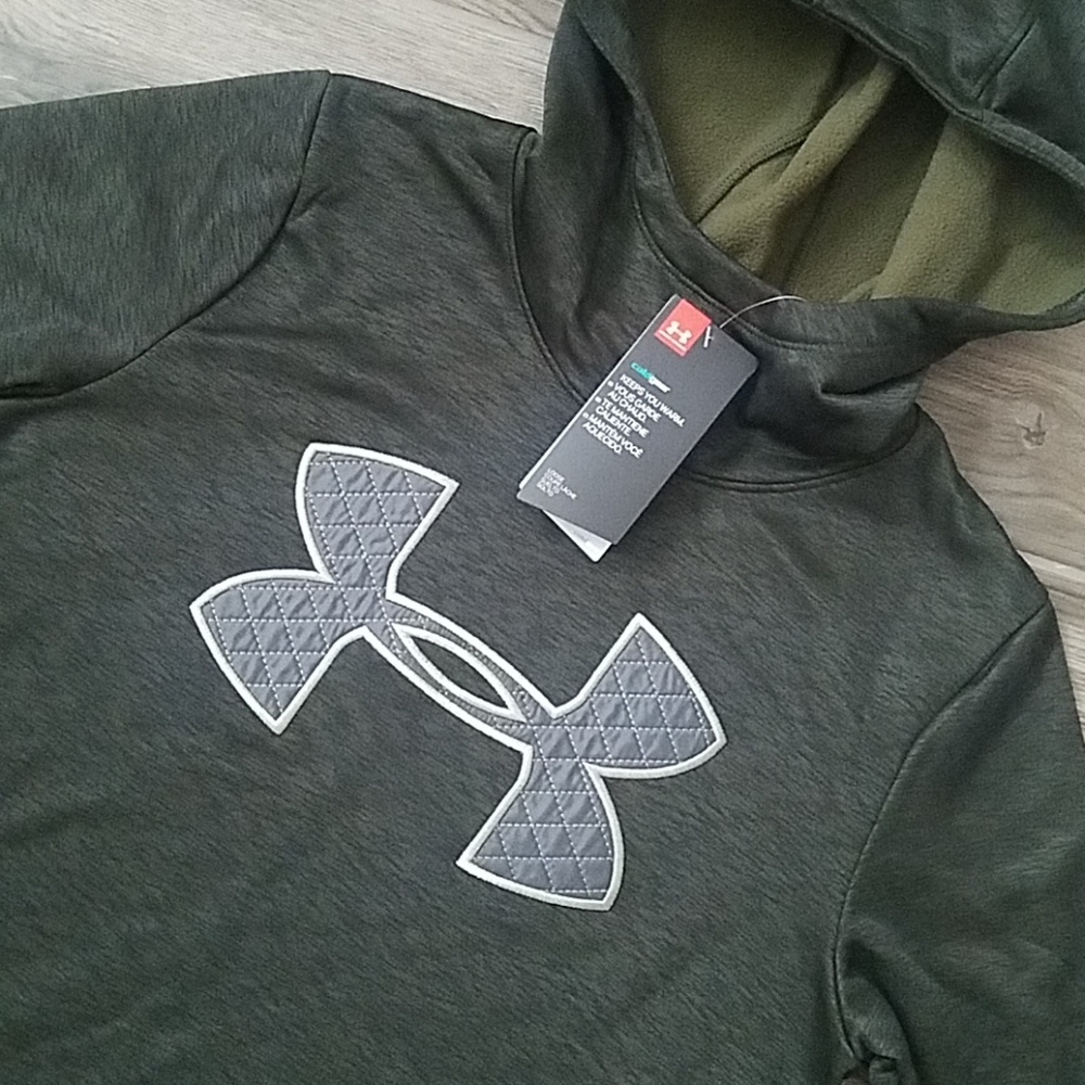 NWT Dark Green Under Armour hoodie - Picture 2 of 7
